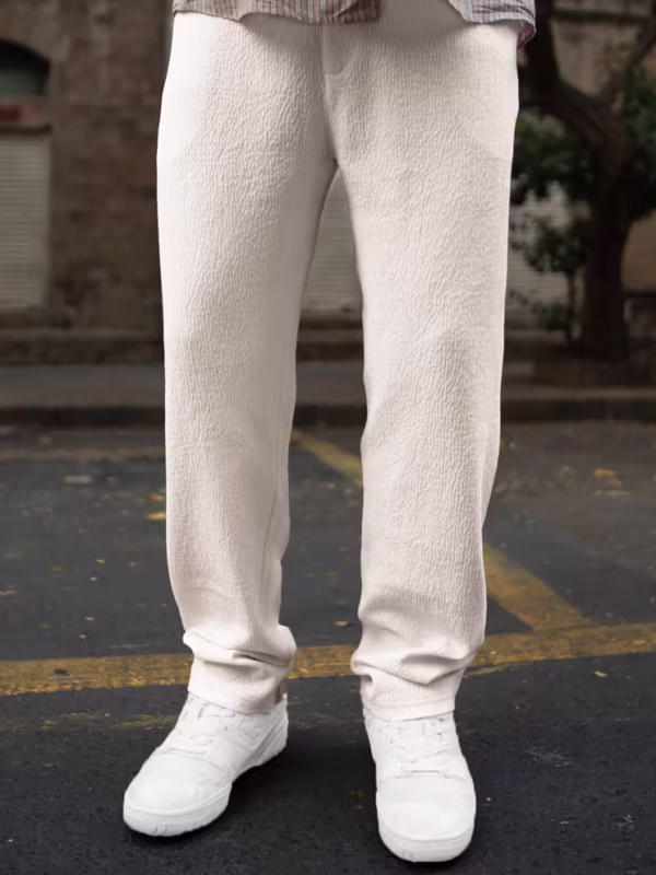 Cream Structured Trackpant