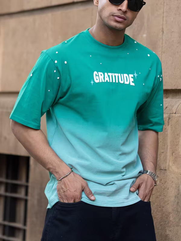 Green Ombre Printed T-Shirt