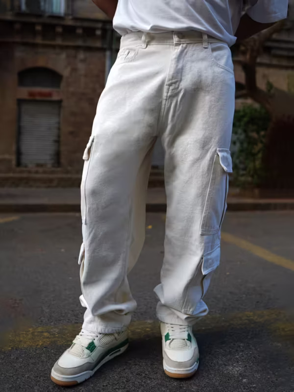 Off White Denim Cargo Pants
