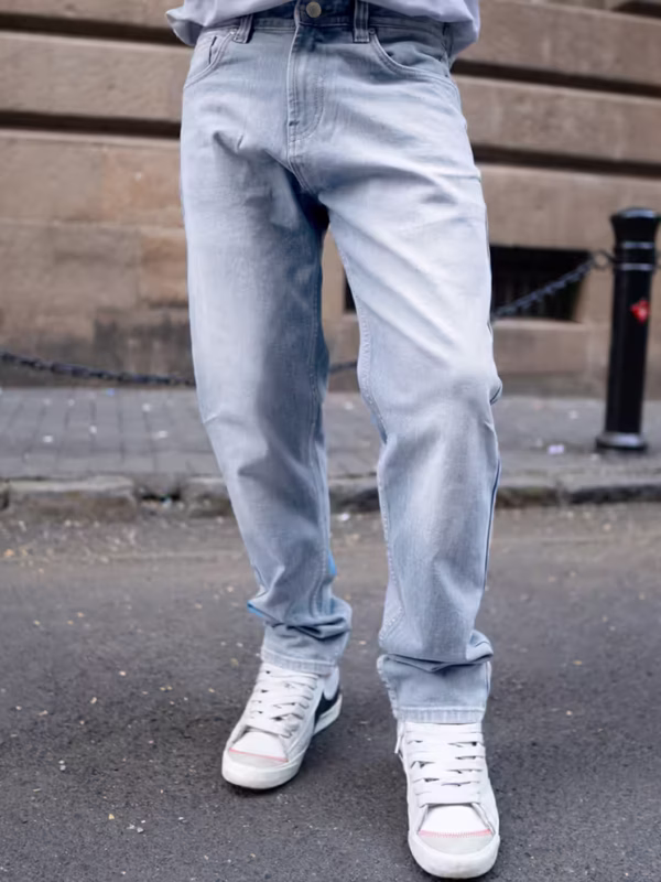 Light Blue Regular Fit Denim Jeans