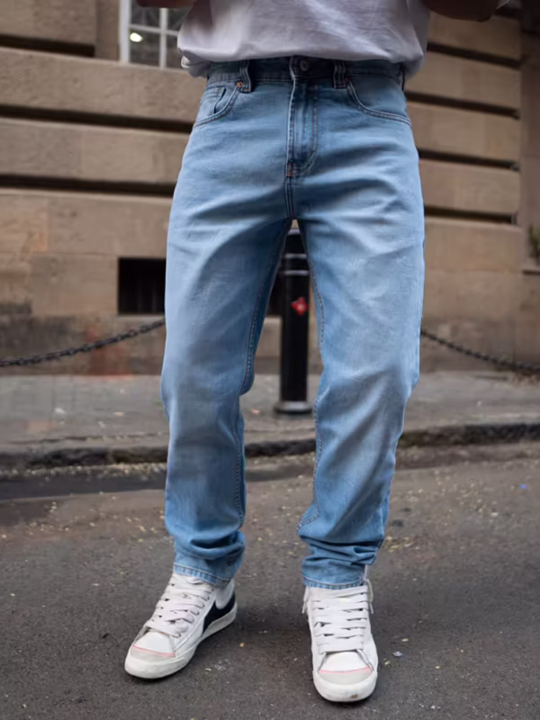 Sky Blue Regular Fit Jeans