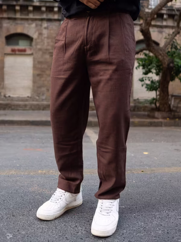 Dark Brown Linen Pant