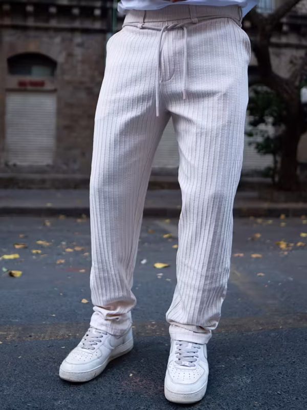Light Fawn Crushed Regular Fit Track Pant